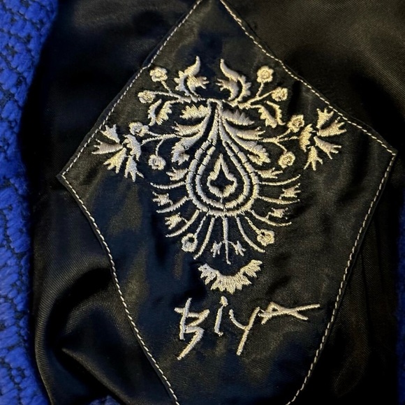 Johnny Was Women's Biya Floral Embroidered Coat Blue - Size Medium LIGHTWEIGHT! - Picture 9 of 10